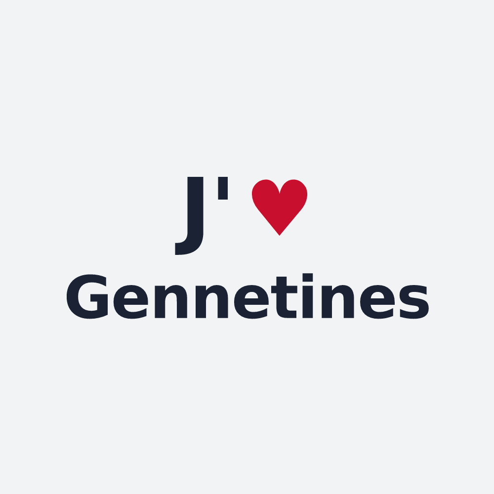 Poster personnalisé Gennetines — design J'aime Gennetines