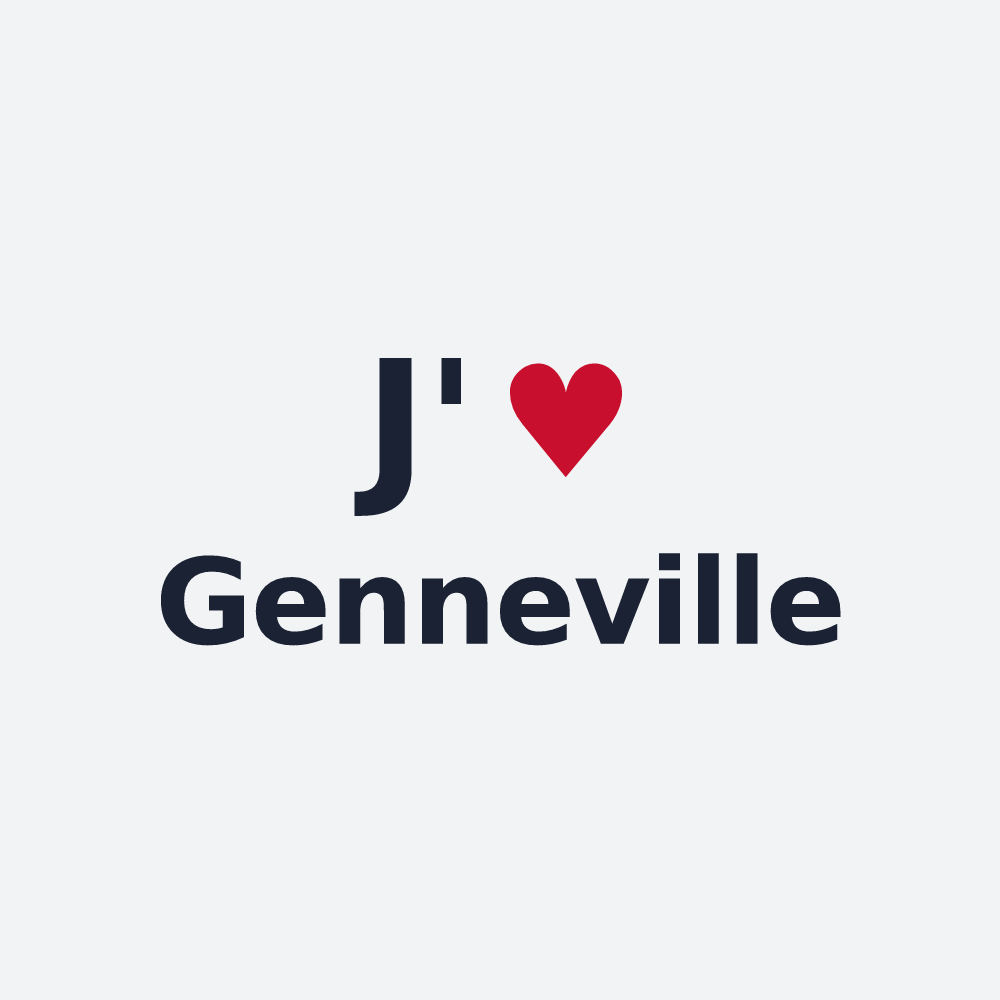 Poster personnalisé Genneville — design « J'aime Genneville » imprimé sur le poster