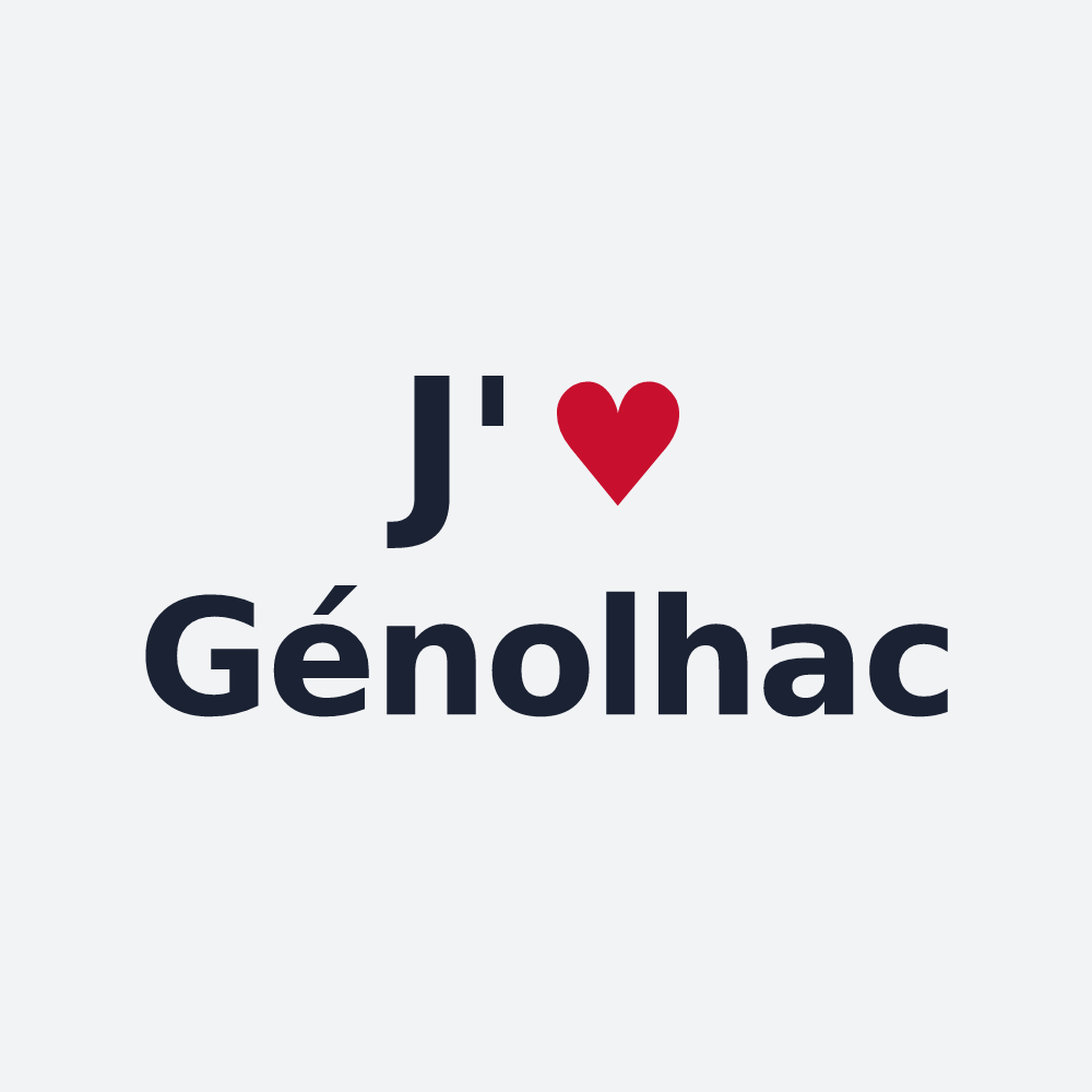 Poster personnalisé Génolhac — design J'aime Génolhac