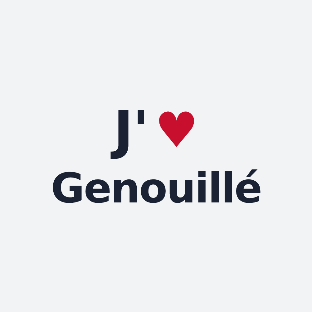 Poster personnalisé Genouillé — design J'aime Genouillé