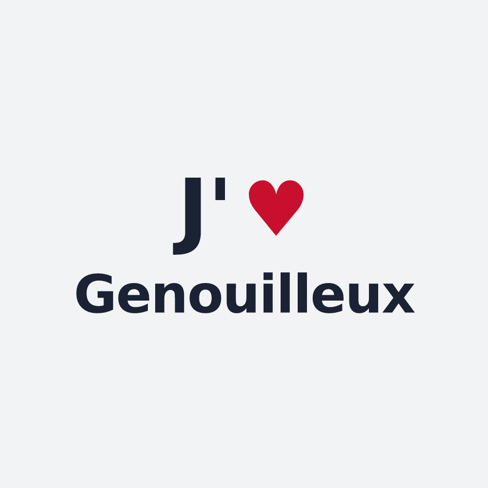 Poster personnalisé Genouilleux — design J'aime Genouilleux