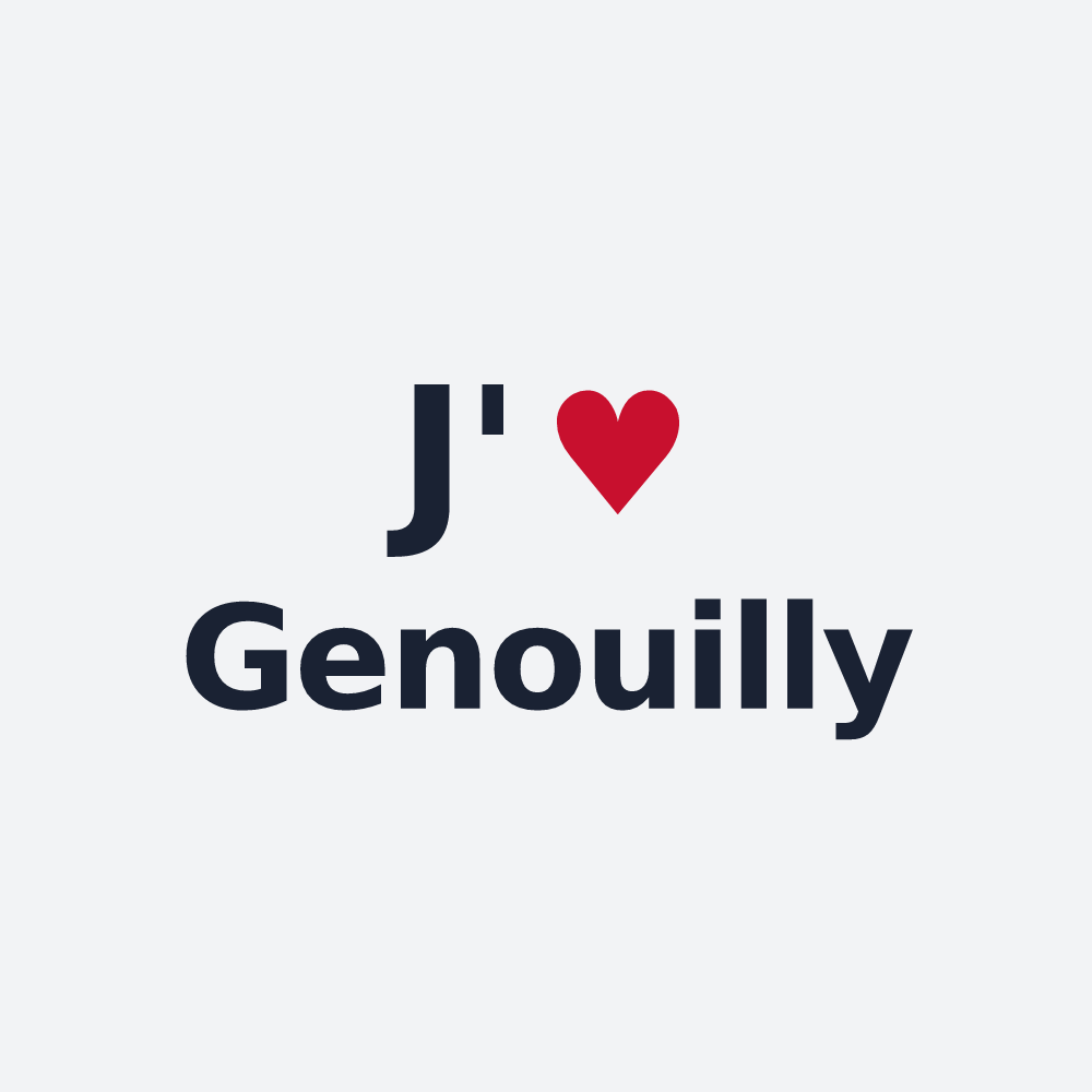 Poster personnalisé Genouilly — design J'aime Genouilly