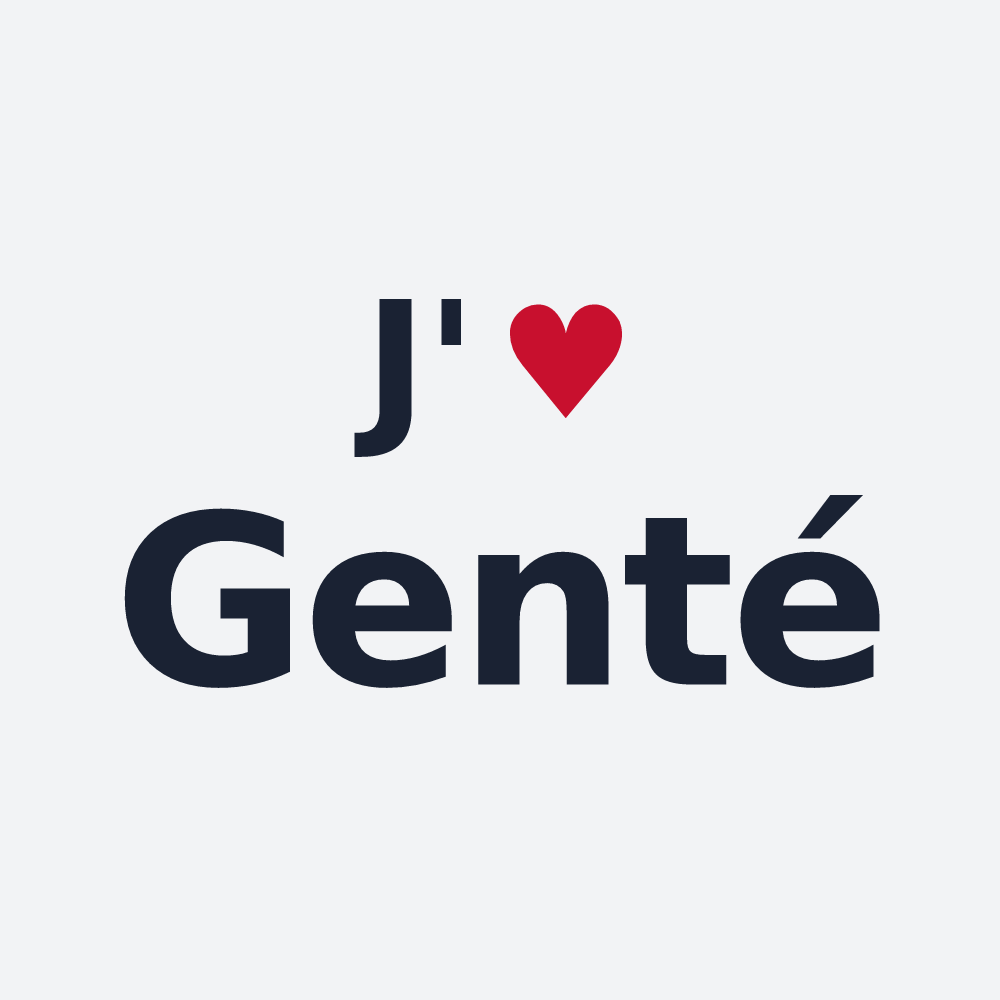 Poster personnalisé Genté — design J'aime Genté