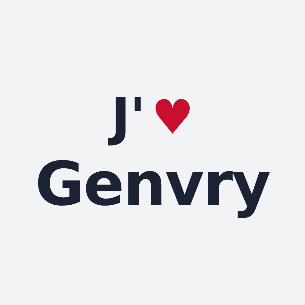 Poster personnalisé Genvry — design J'aime Genvry