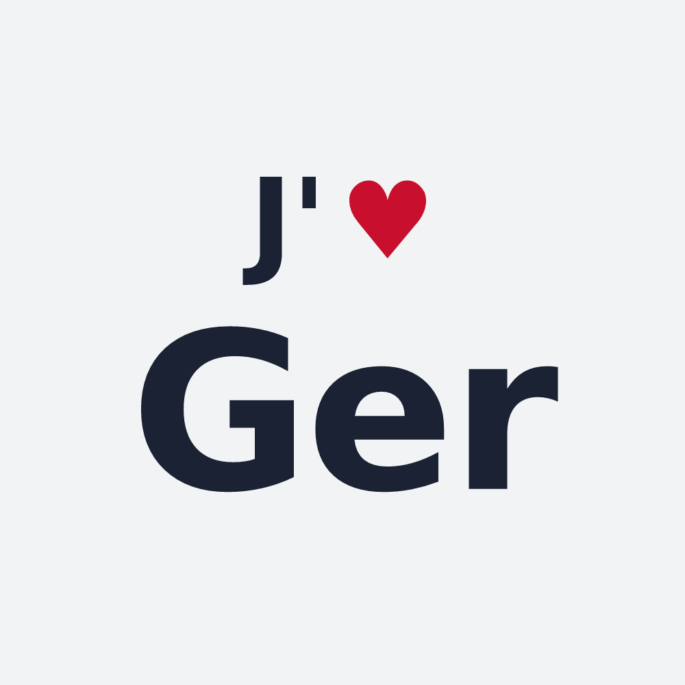 Poster personnalisé Ger — design J'aime Ger