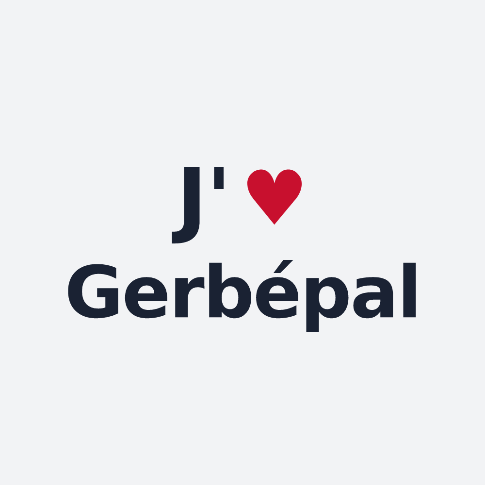 Poster personnalisé Gerbépal — design « J'aime Gerbépal » imprimé sur le poster