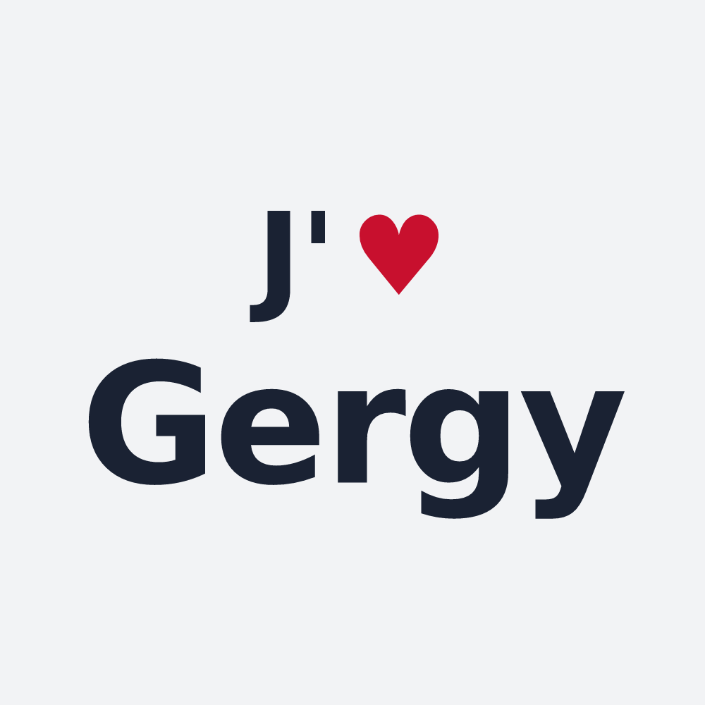 Poster personnalisé Gergy — design J'aime Gergy