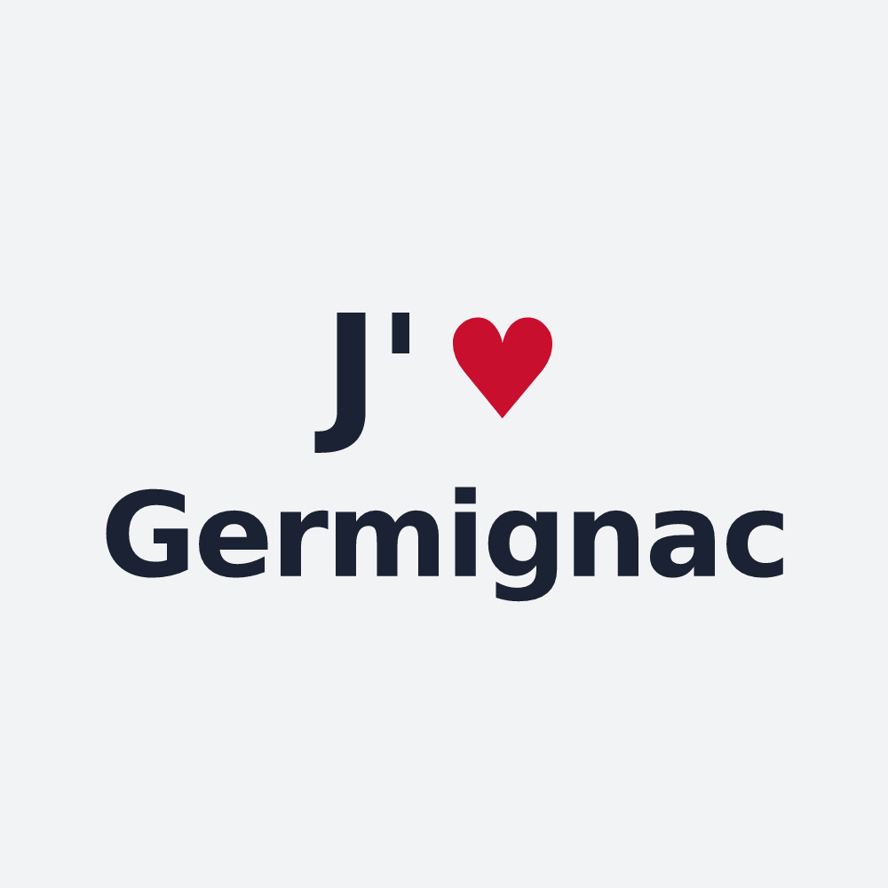 Poster personnalisé Germignac — design J'aime Germignac