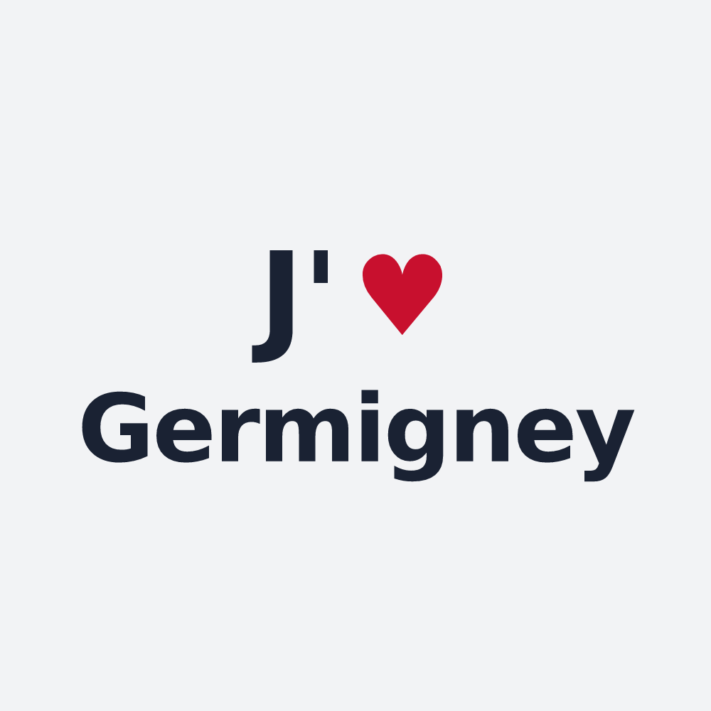 Poster personnalisé Germigney — design « J'aime Germigney » imprimé sur le poster