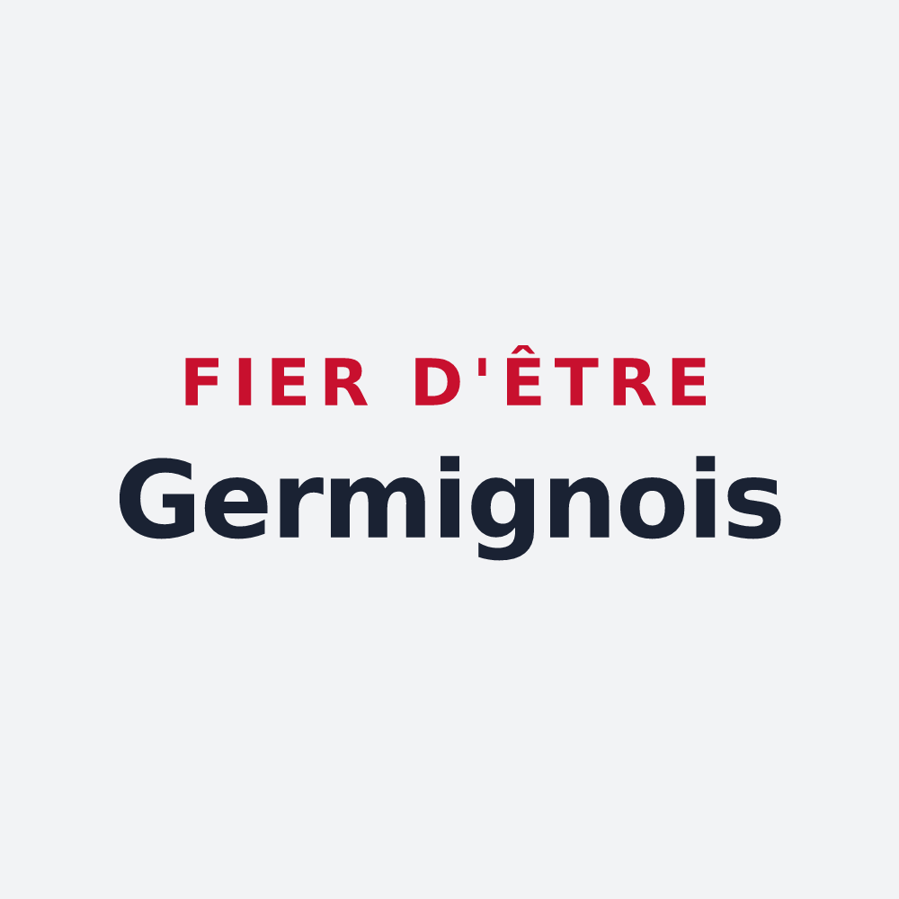Poster « Fier d'être Germignois » — design pour Germigny-l'Évêque