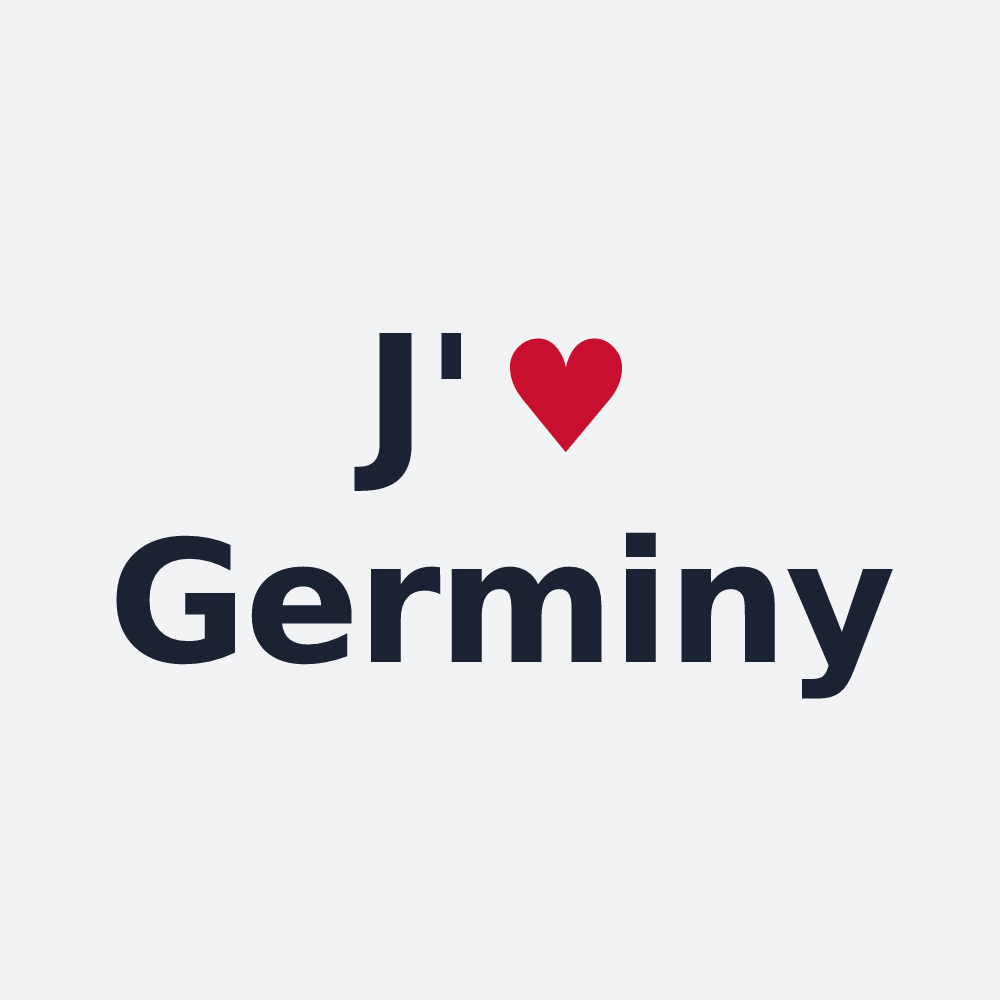 Poster personnalisé Germiny — design J'aime Germiny