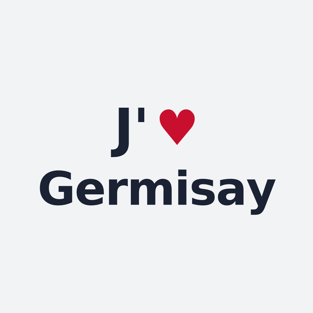 Poster personnalisé Germisay — design J'aime Germisay