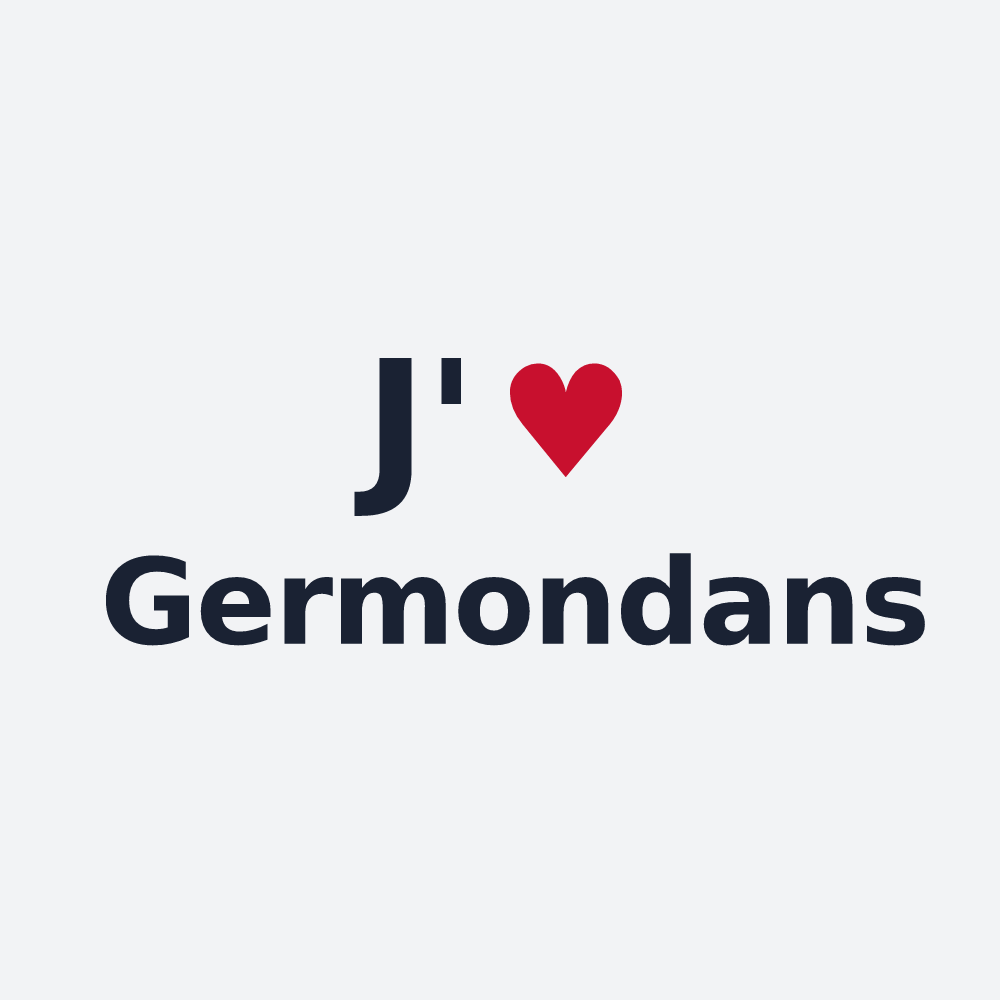Poster personnalisé Germondans — design J'aime Germondans