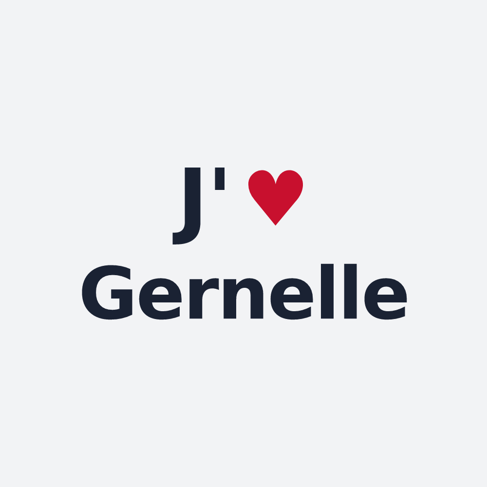 Poster personnalisé Gernelle — design J'aime Gernelle