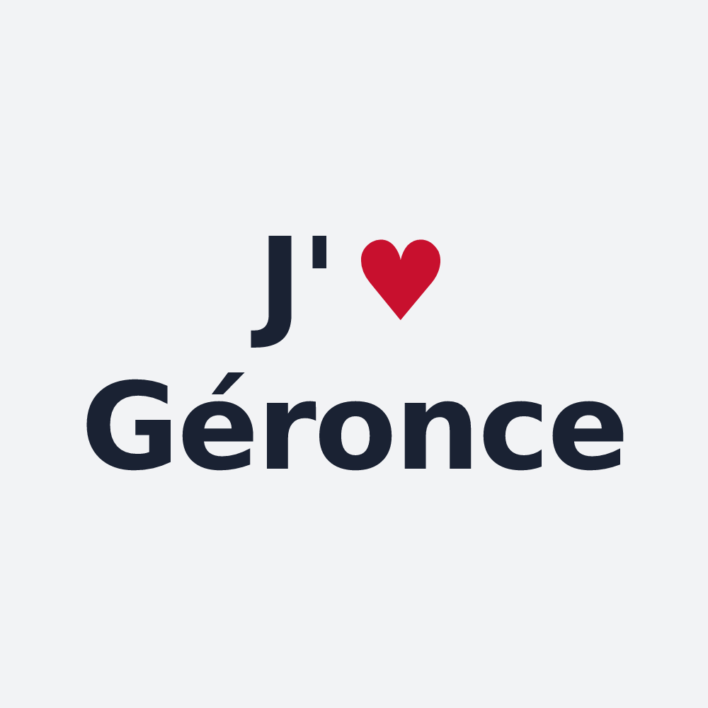 Poster personnalisé Géronce — design J'aime Géronce
