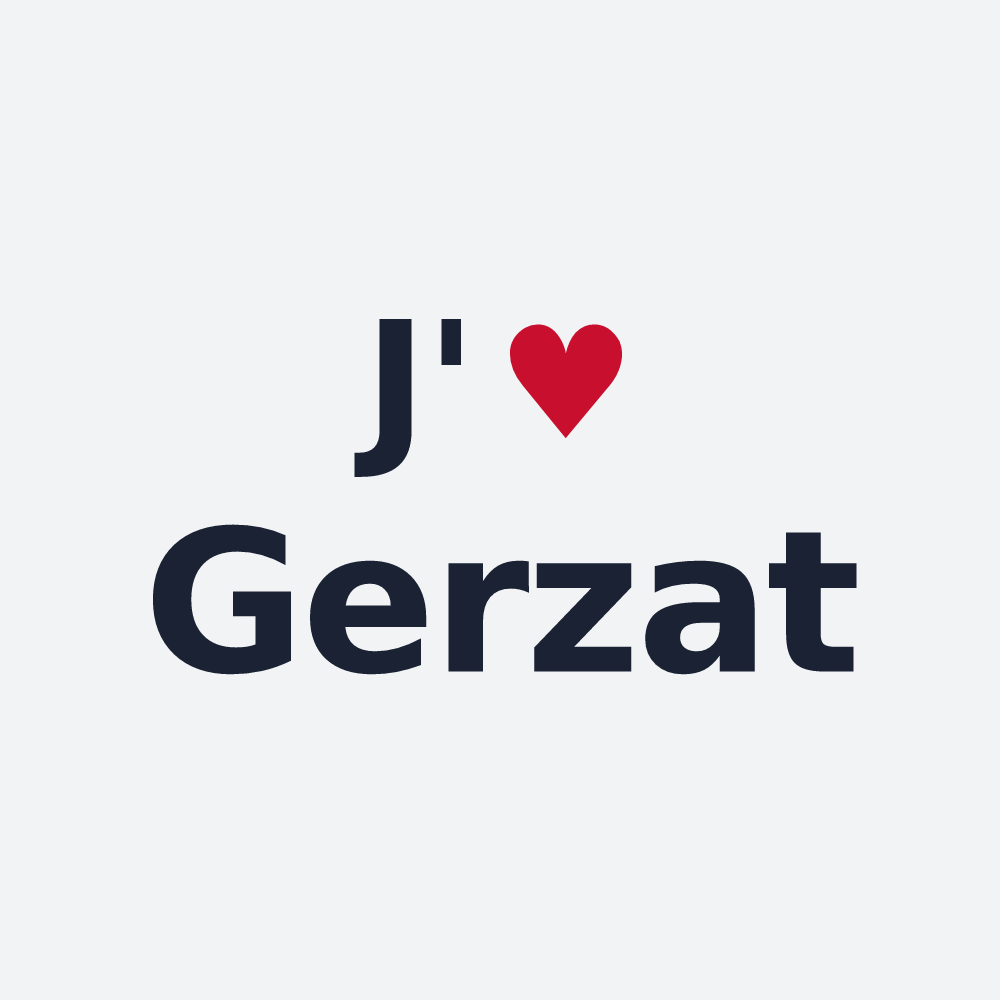 Poster personnalisé Gerzat — design J'aime Gerzat