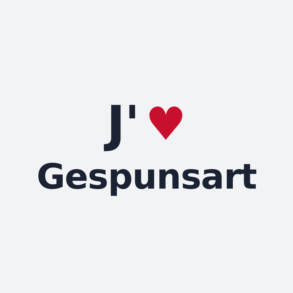 Poster personnalisé Gespunsart — design « J'aime Gespunsart » imprimé sur le poster