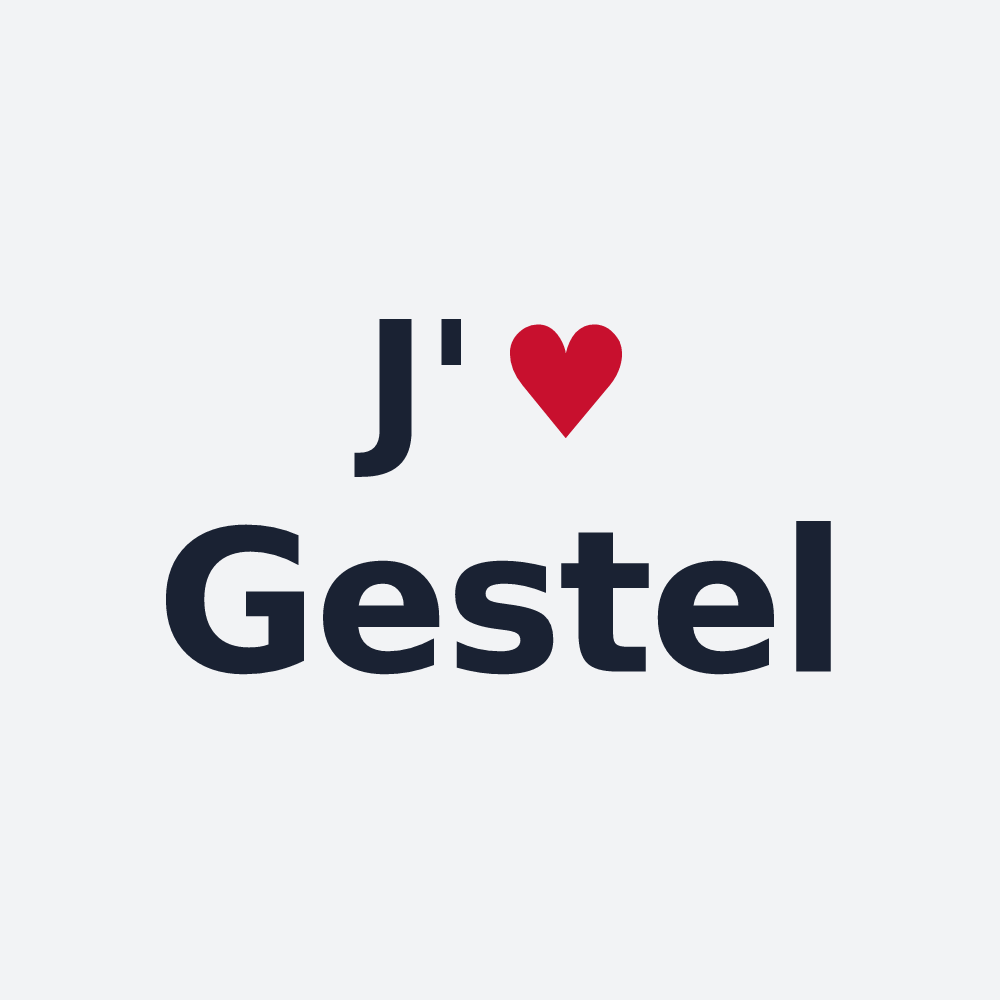 Poster personnalisé Gestel — design J'aime Gestel