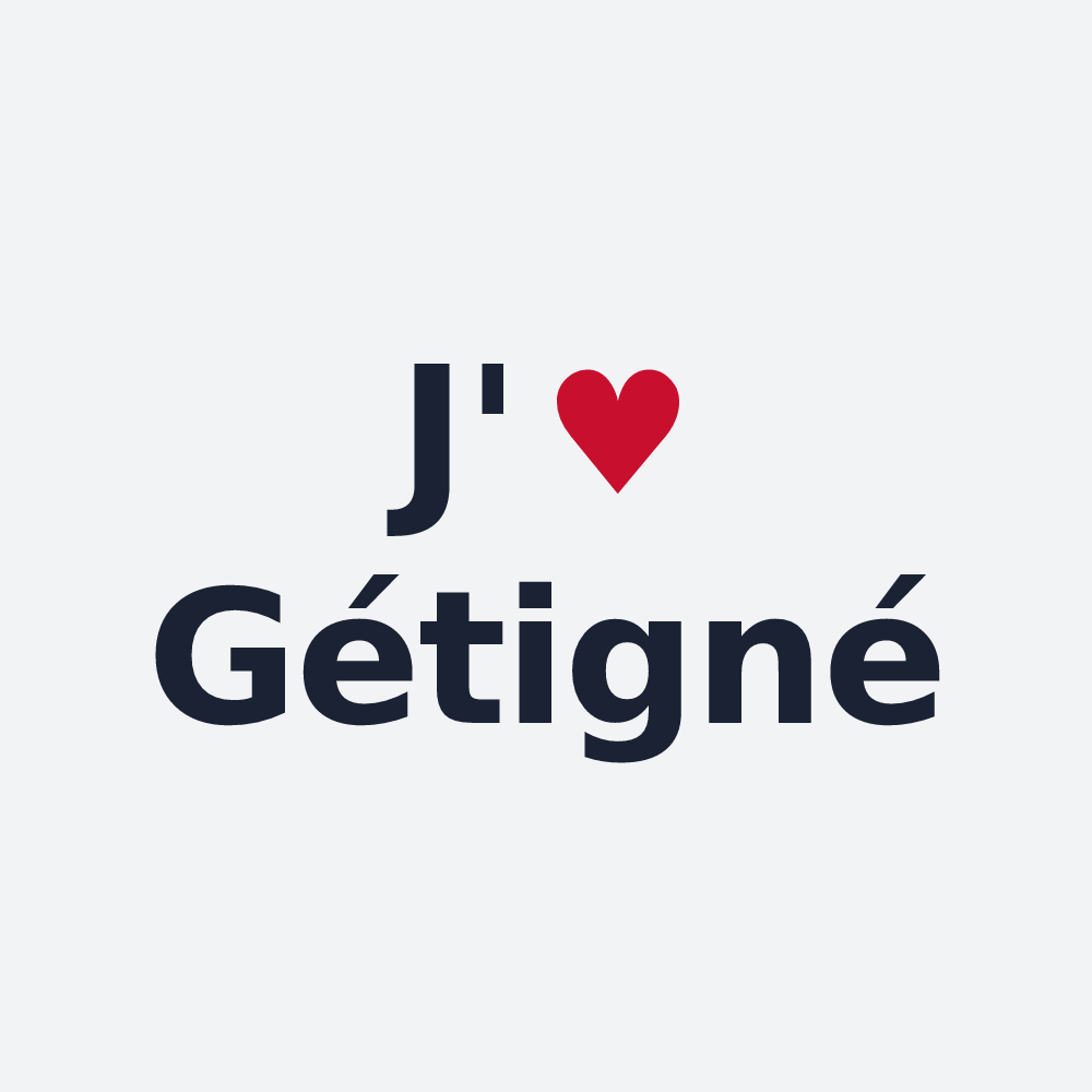 Poster personnalisé Gétigné — design J'aime Gétigné