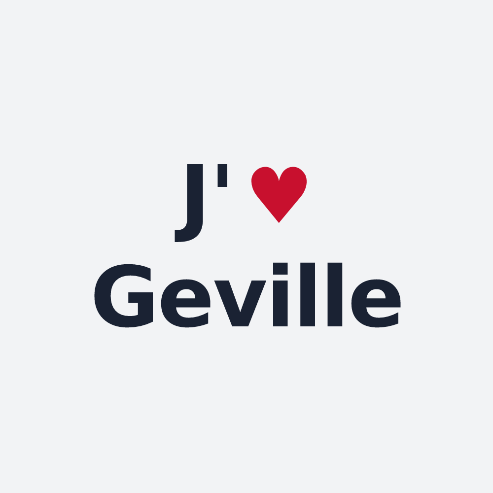 Poster personnalisé Geville — design J'aime Geville