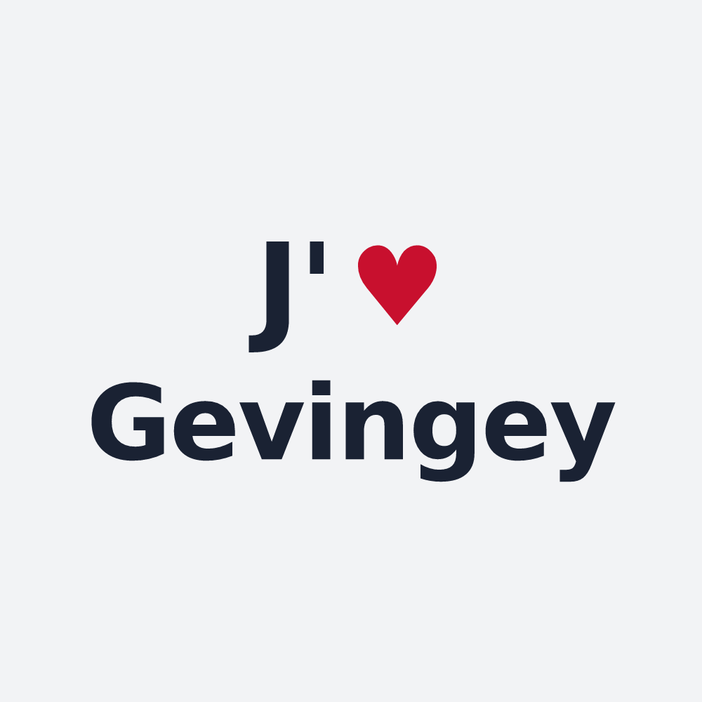 Poster personnalisé Gevingey — design J'aime Gevingey