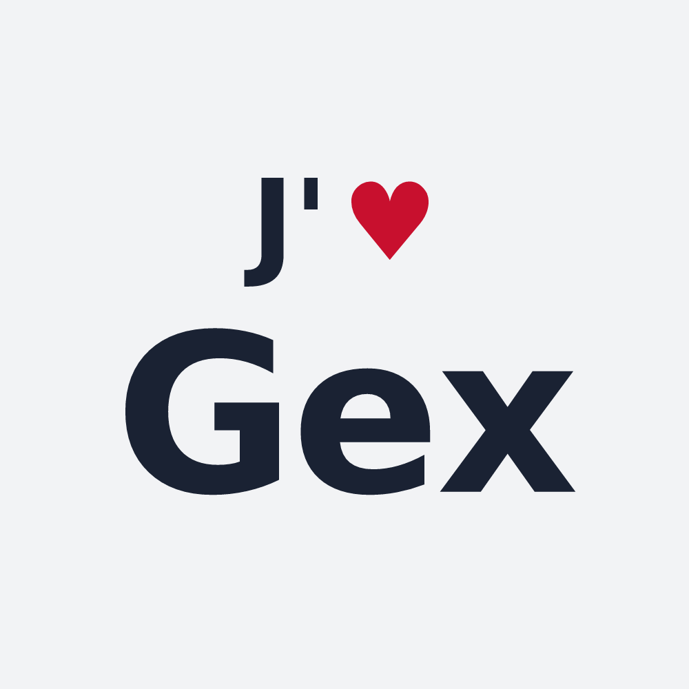 Poster personnalisé Gex — design J'aime Gex