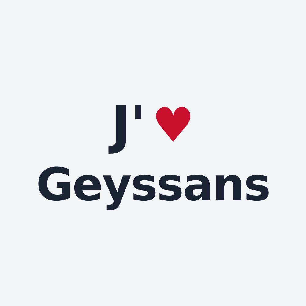 Poster personnalisé Geyssans — design J'aime Geyssans