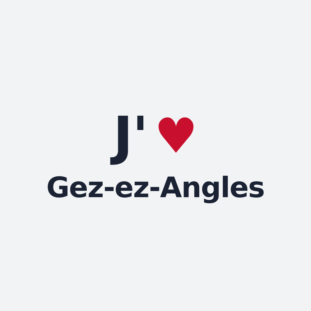 Poster personnalisé Gez-ez-Angles — design J'aime Gez-ez-Angles