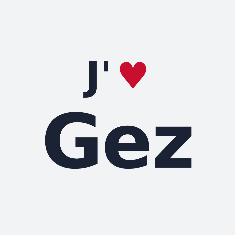 Poster personnalisé Gez — design J'aime Gez