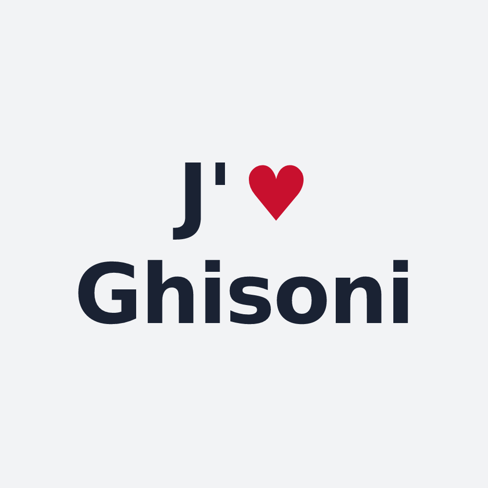 Poster personnalisé Ghisoni — design J'aime Ghisoni