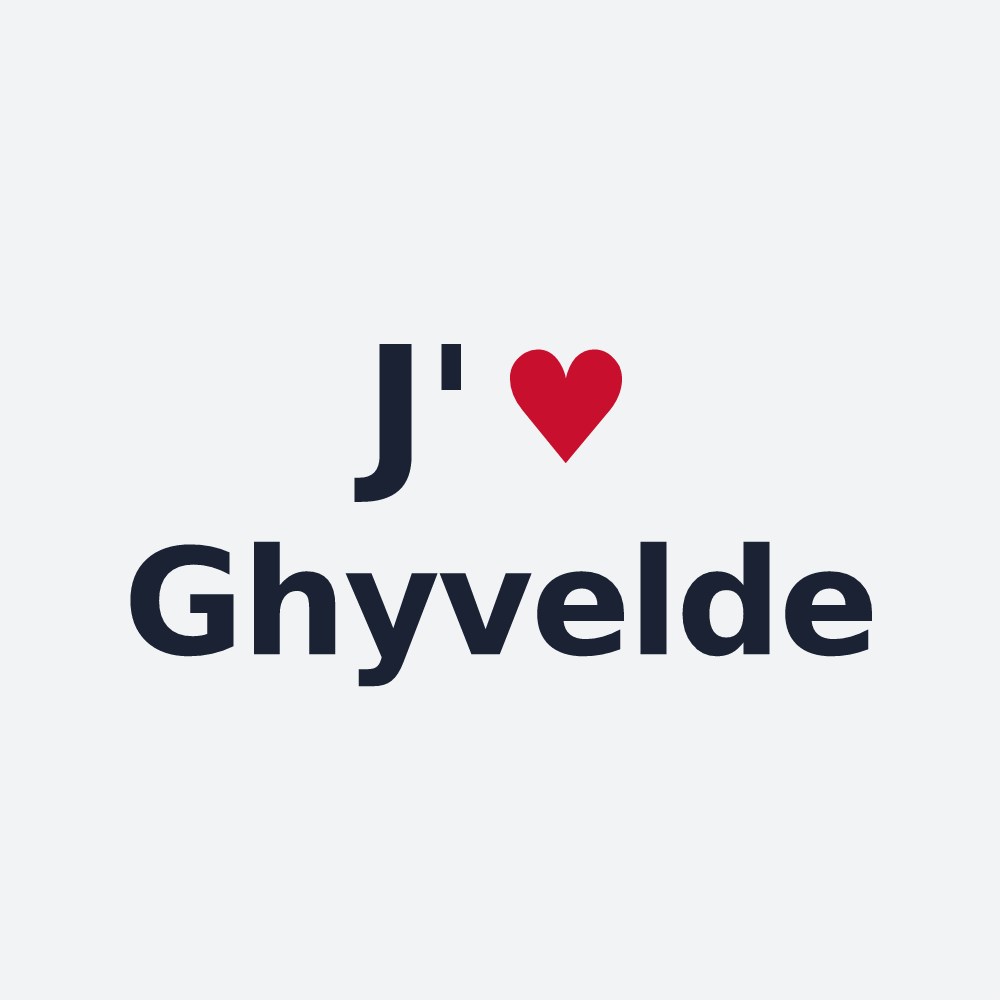 Poster personnalisé Ghyvelde — design J'aime Ghyvelde