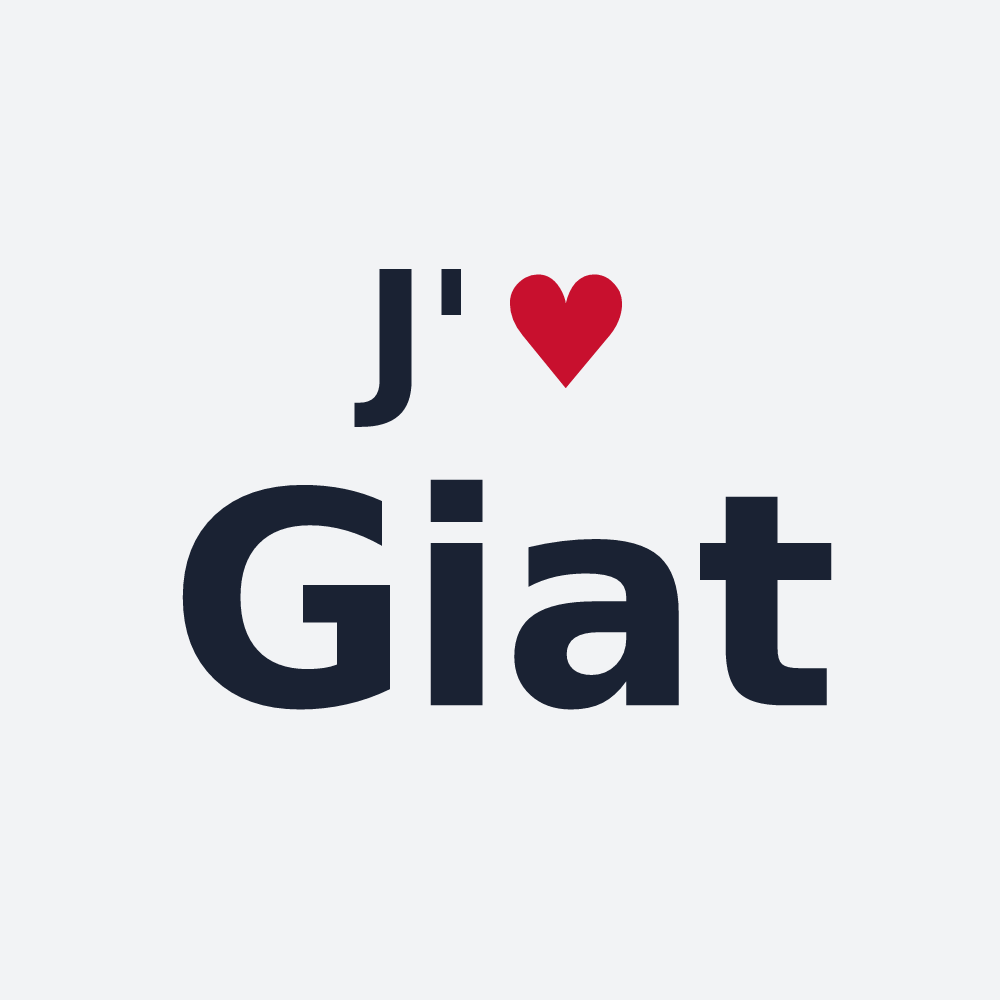 Poster personnalisé Giat — design J'aime Giat