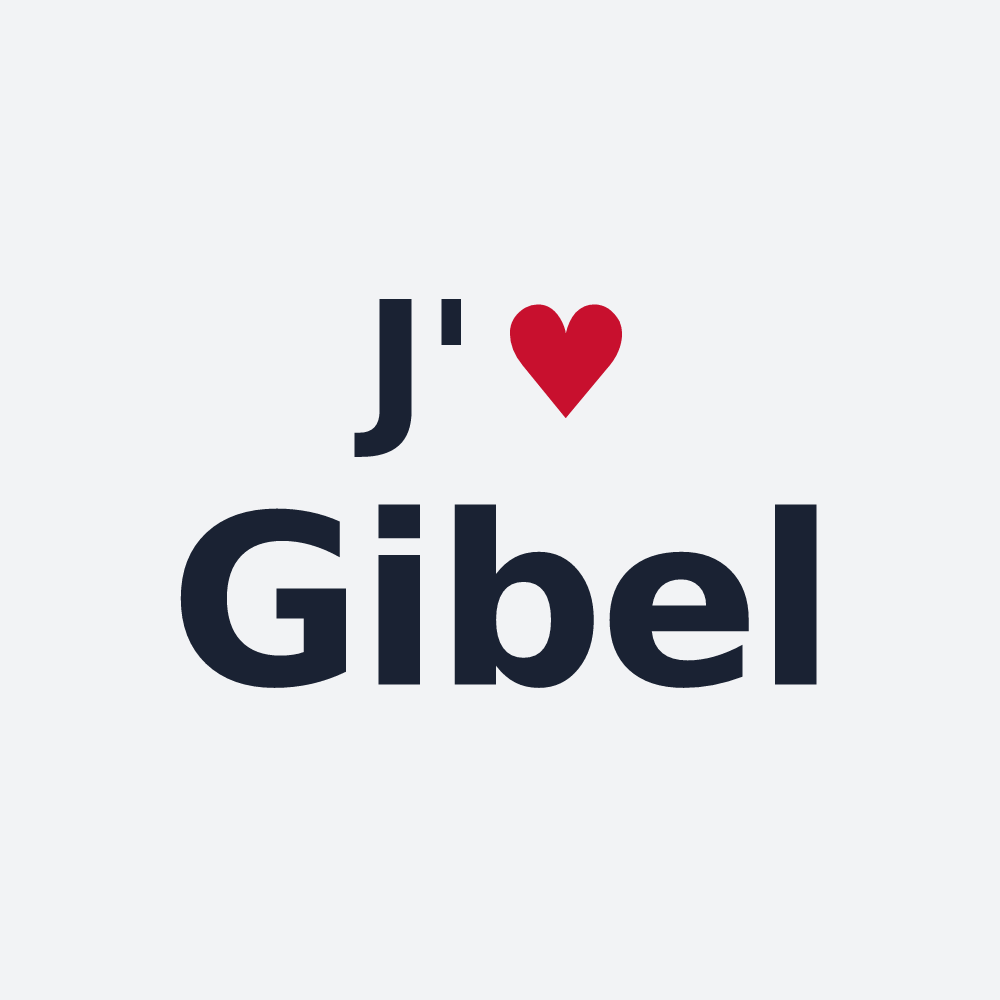 Poster personnalisé Gibel — design J'aime Gibel