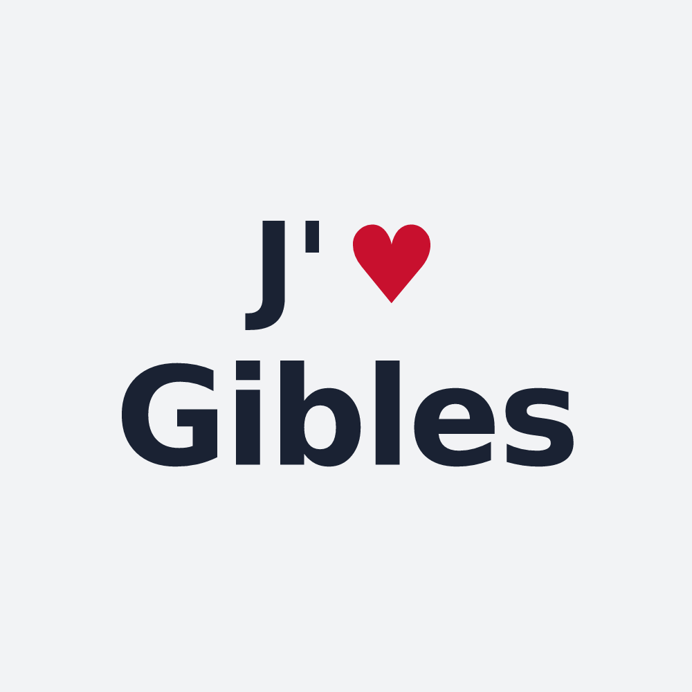 Poster personnalisé Gibles — design J'aime Gibles