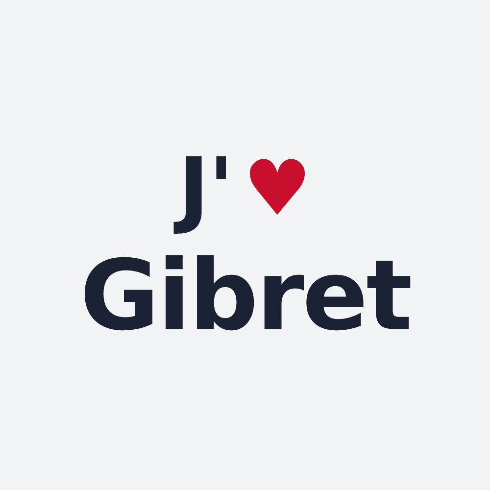 Poster personnalisé Gibret — design J'aime Gibret
