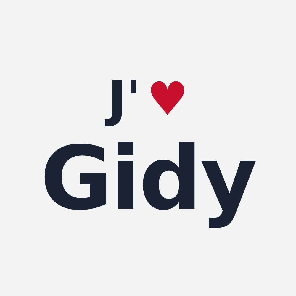 Poster personnalisé Gidy — design J'aime Gidy