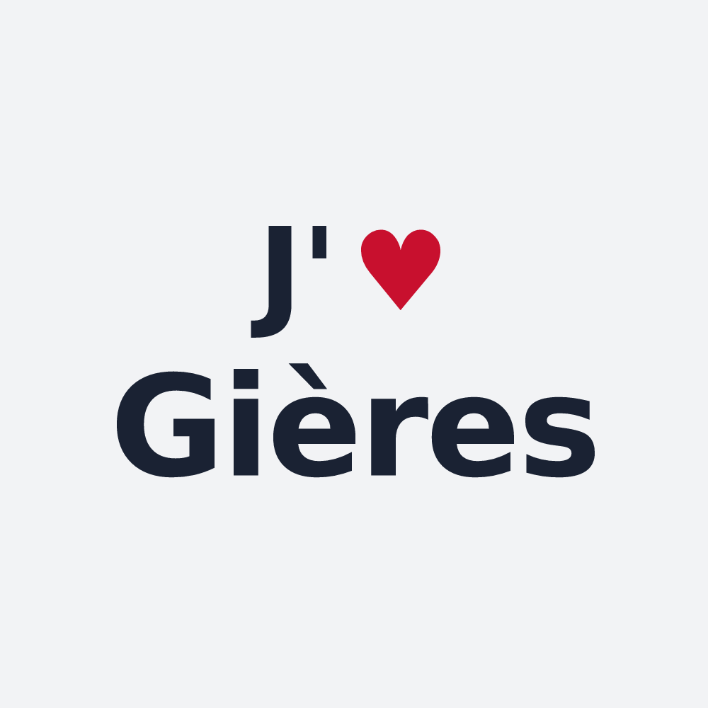 Poster personnalisé Gières — design J'aime Gières
