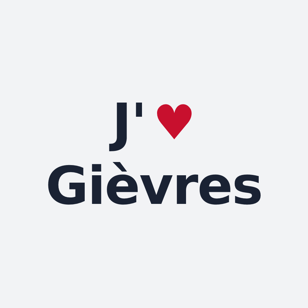 Poster personnalisé Gièvres — design J'aime Gièvres
