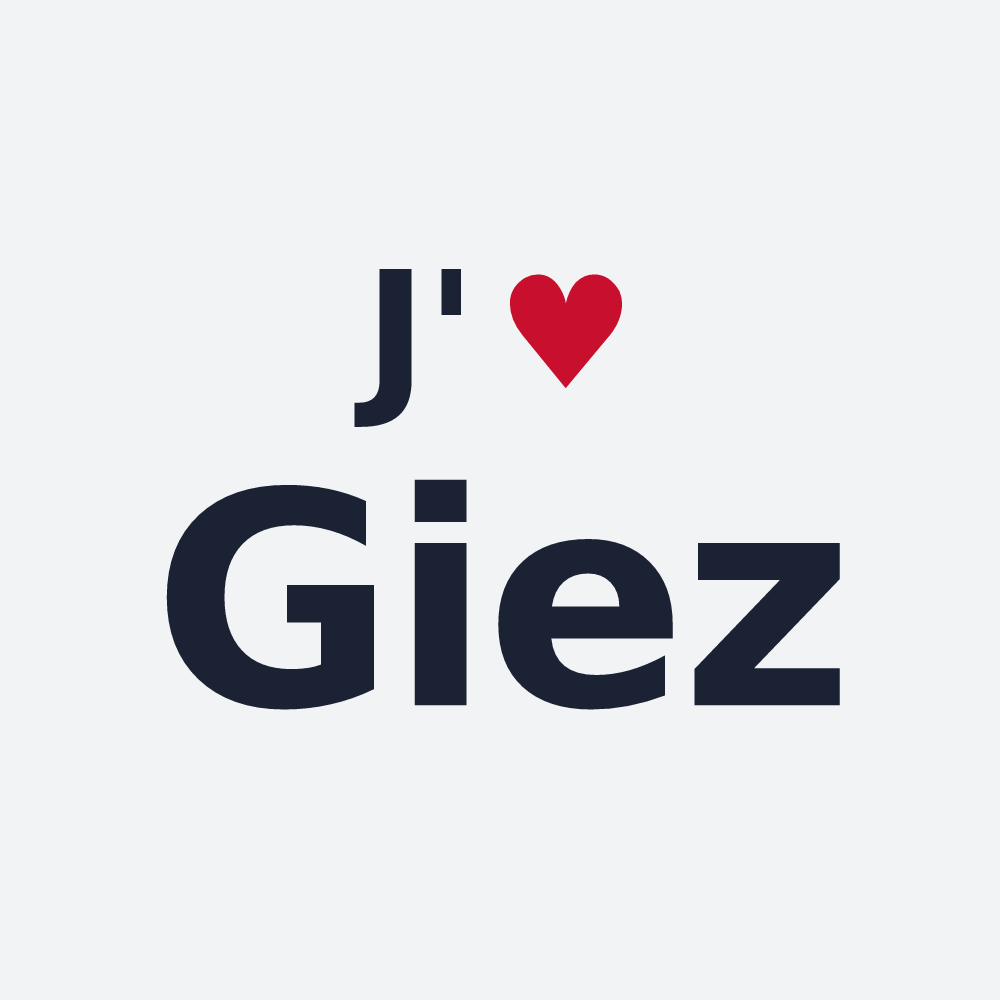 Poster personnalisé Giez — design J'aime Giez