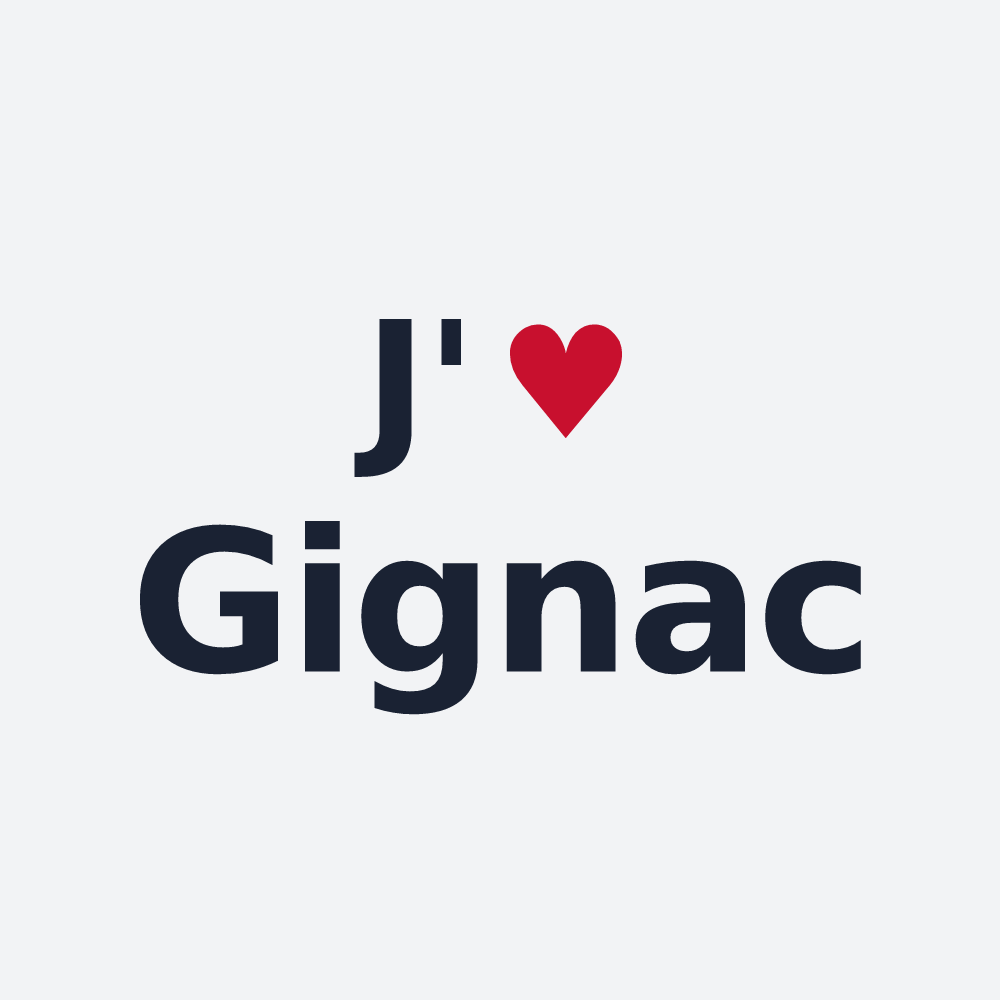 Poster personnalisé Gignac — design J'aime Gignac