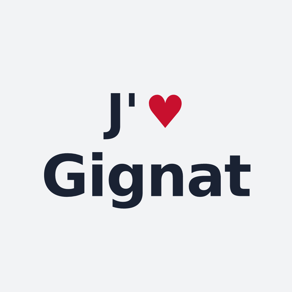 Poster personnalisé Gignat — design J'aime Gignat