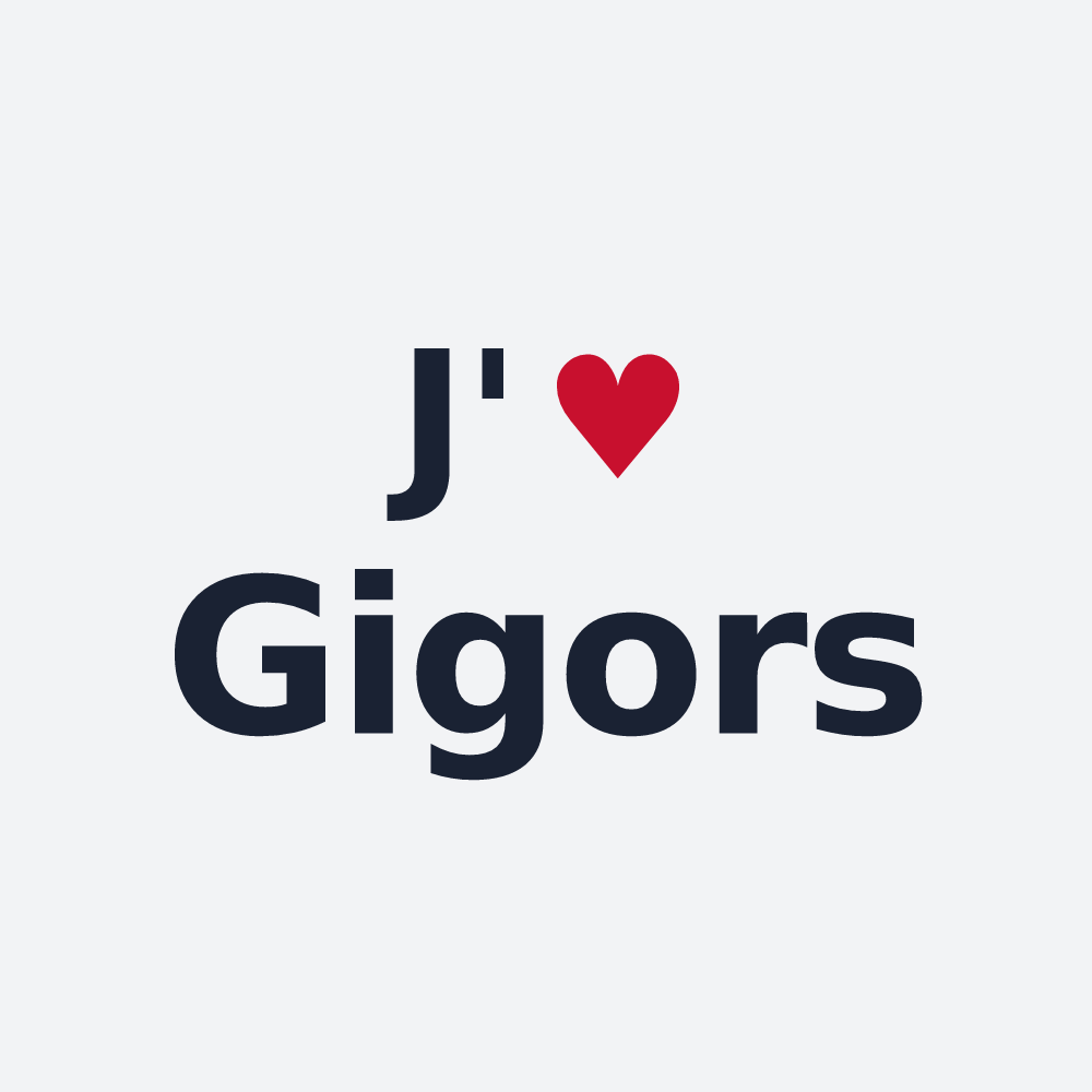 Poster personnalisé Gigors — design J'aime Gigors