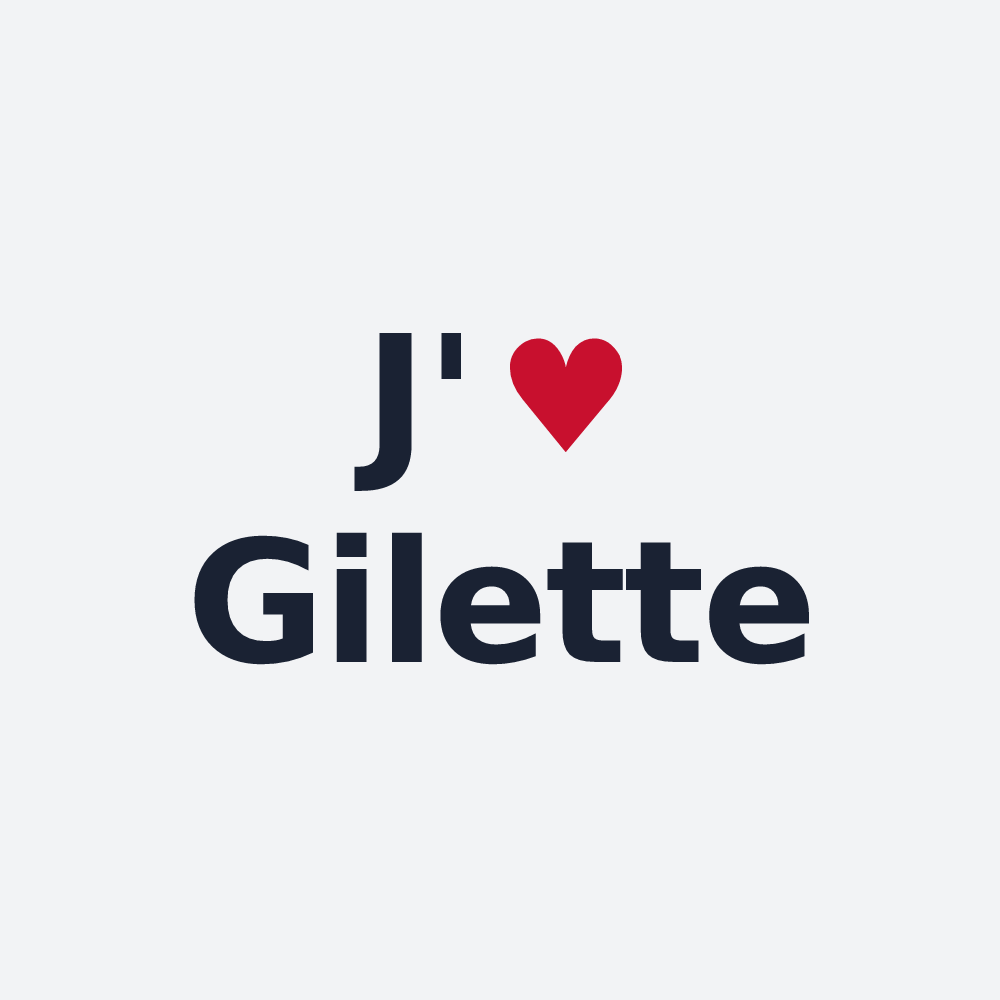 Poster personnalisé Gilette — design J'aime Gilette
