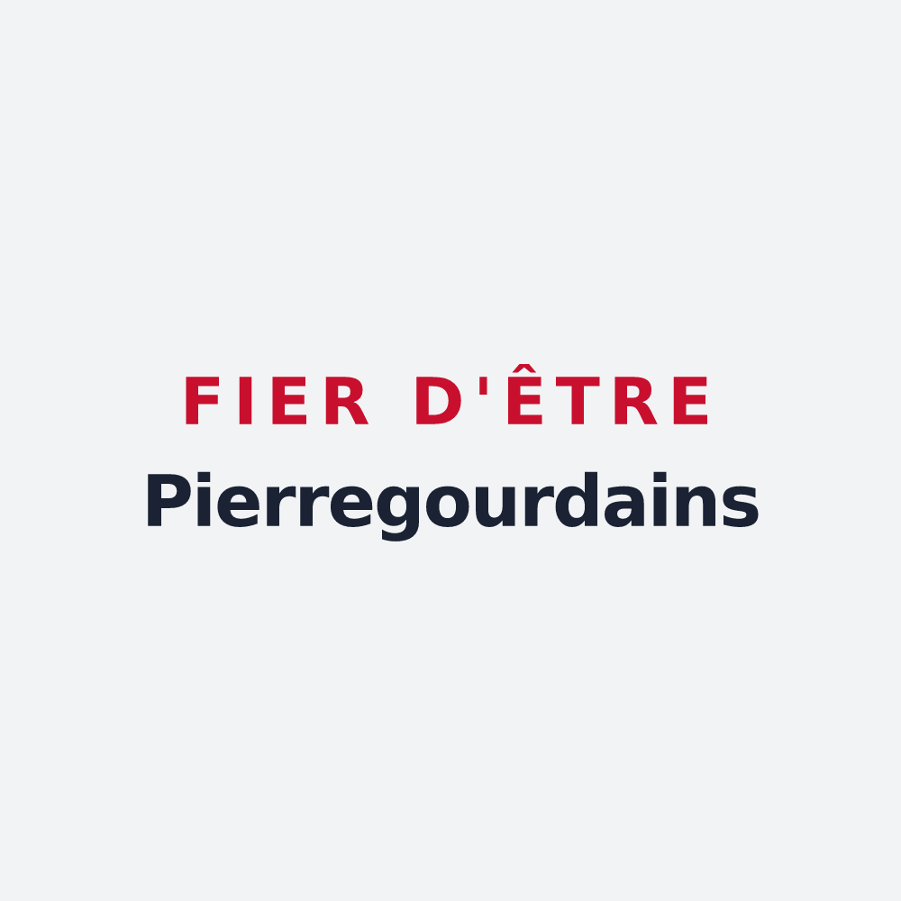 Poster « Fier d'être Pierregourdains » — design pour Gilhac-et-Bruzac