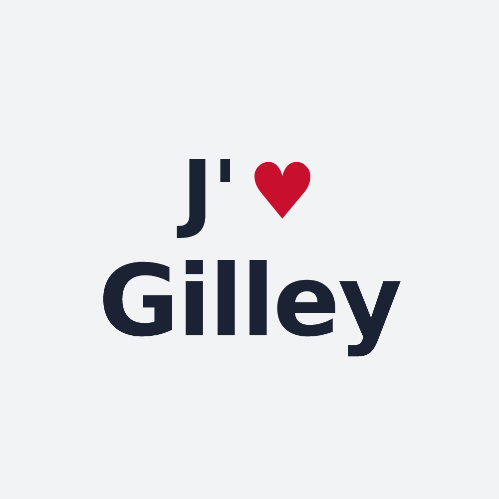 Poster personnalisé Gilley — design J'aime Gilley