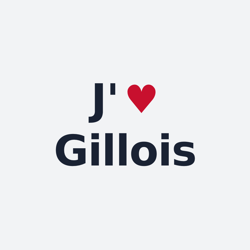 Poster personnalisé Gillois — design J'aime Gillois
