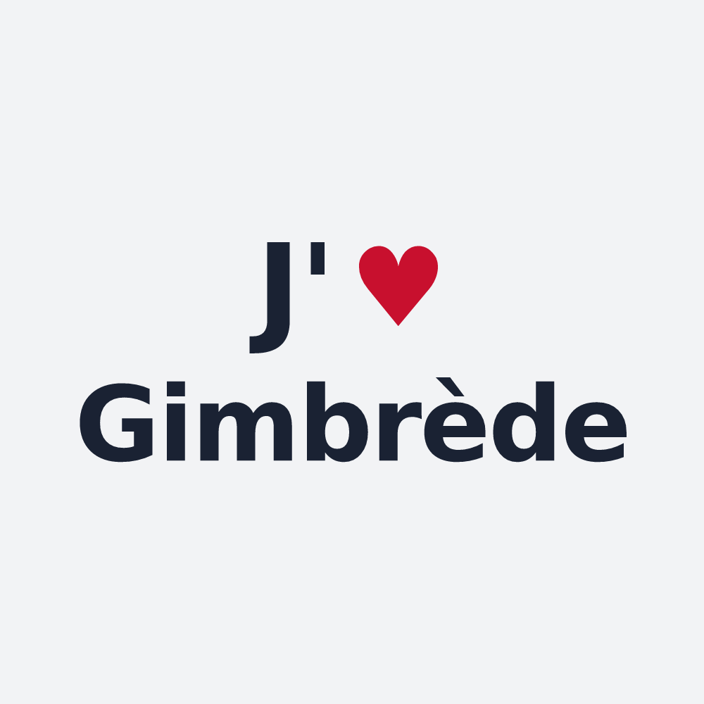 Poster personnalisé Gimbrède — design J'aime Gimbrède