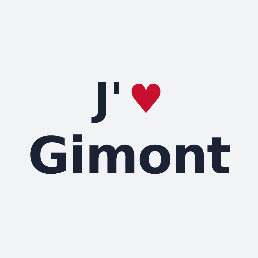 Poster personnalisé Gimont — design « J'aime Gimont » imprimé sur le poster