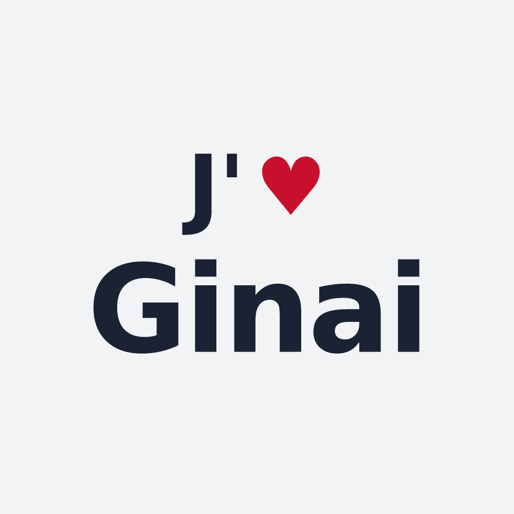 Poster personnalisé Ginai — design J'aime Ginai
