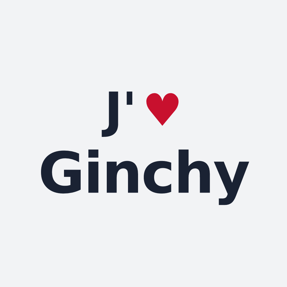 Poster personnalisé Ginchy — design J'aime Ginchy